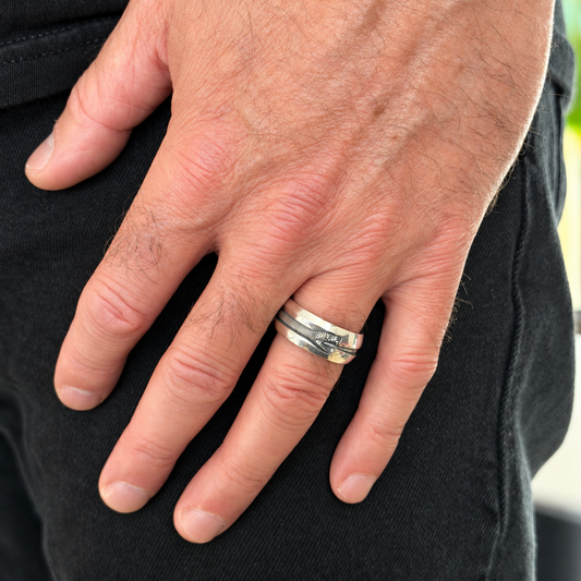Size 9 Ouroboros Band Sterling Silver In Stock