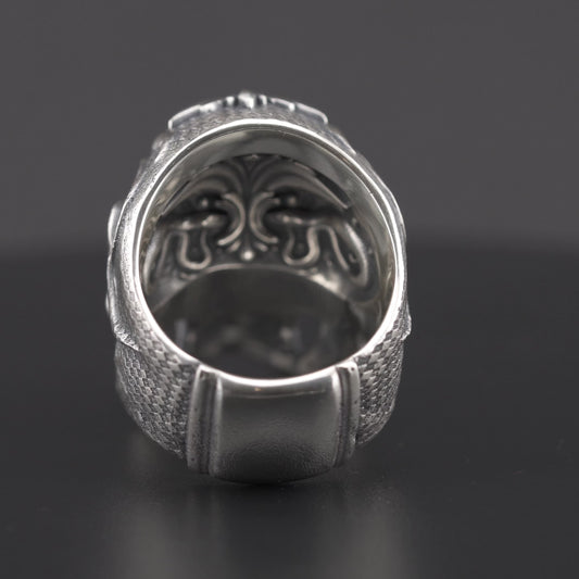 Sentinel Skull Ring Sterling Silver
