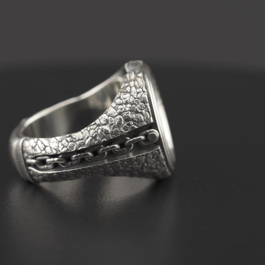 Cathedral Signet Ring Sterling Silver