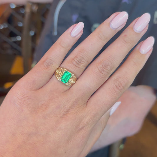 Emerald Statement Ring