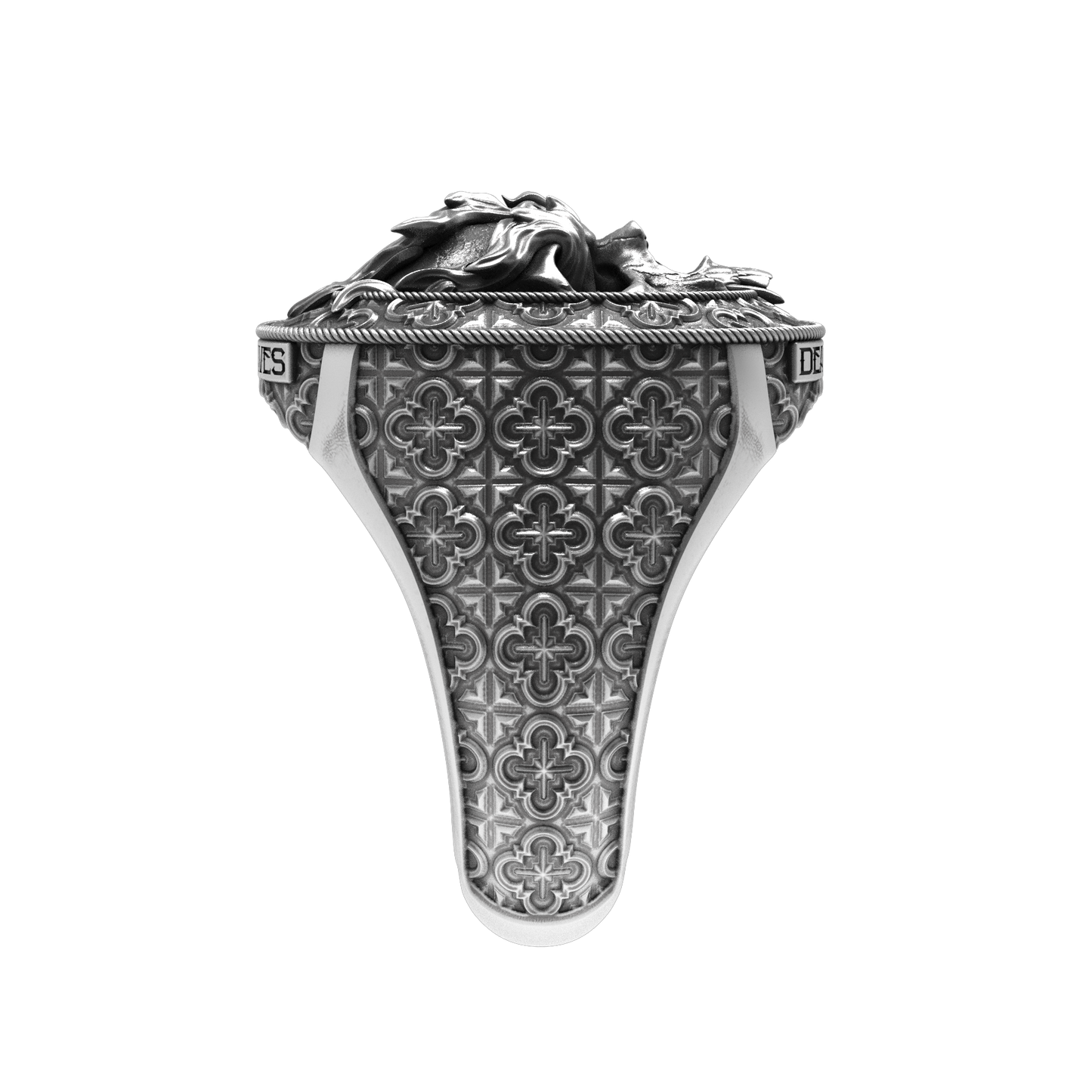 Smoking Skull Signet Ring