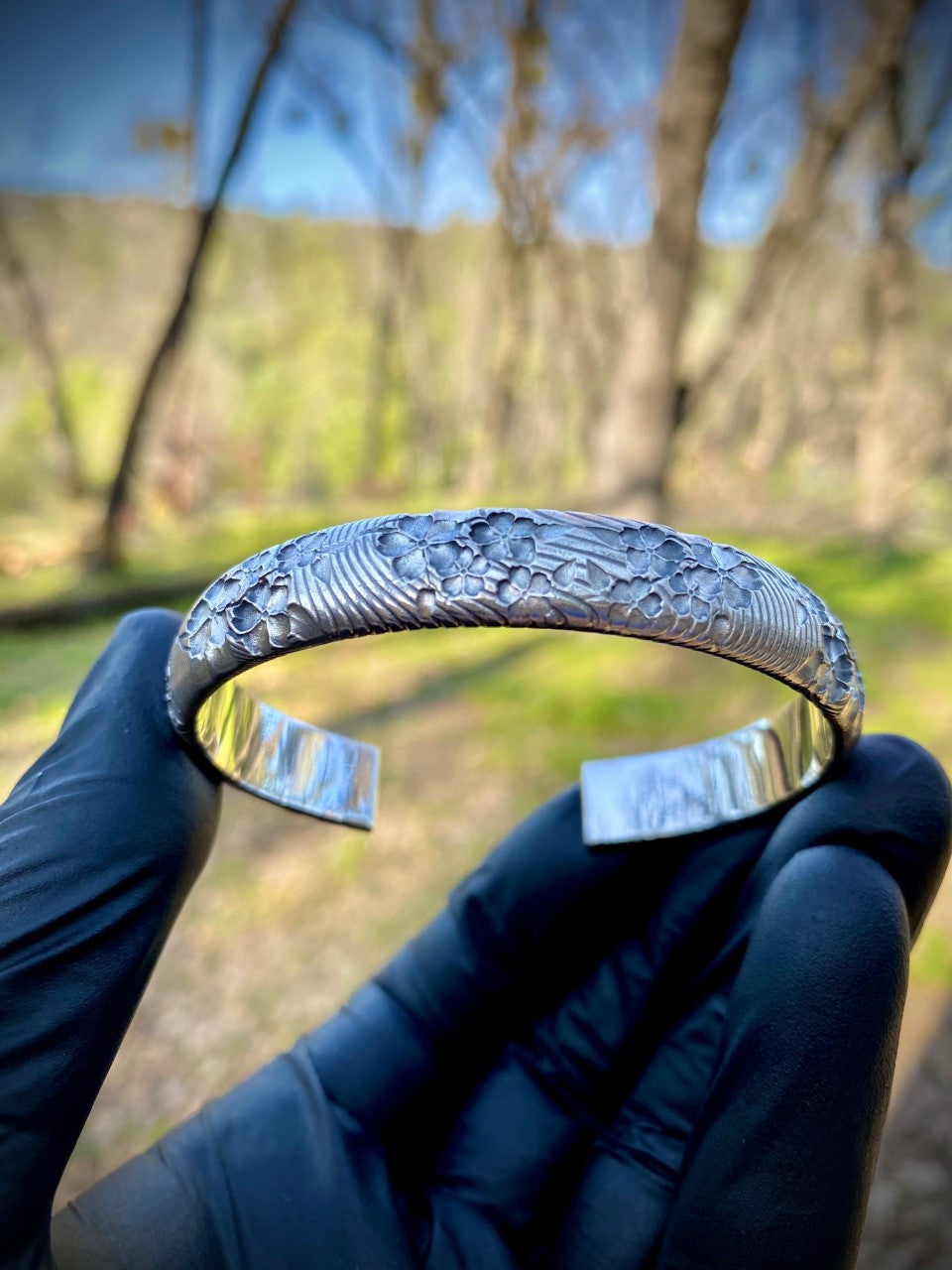 Cherry Blossom Cuff Sterling