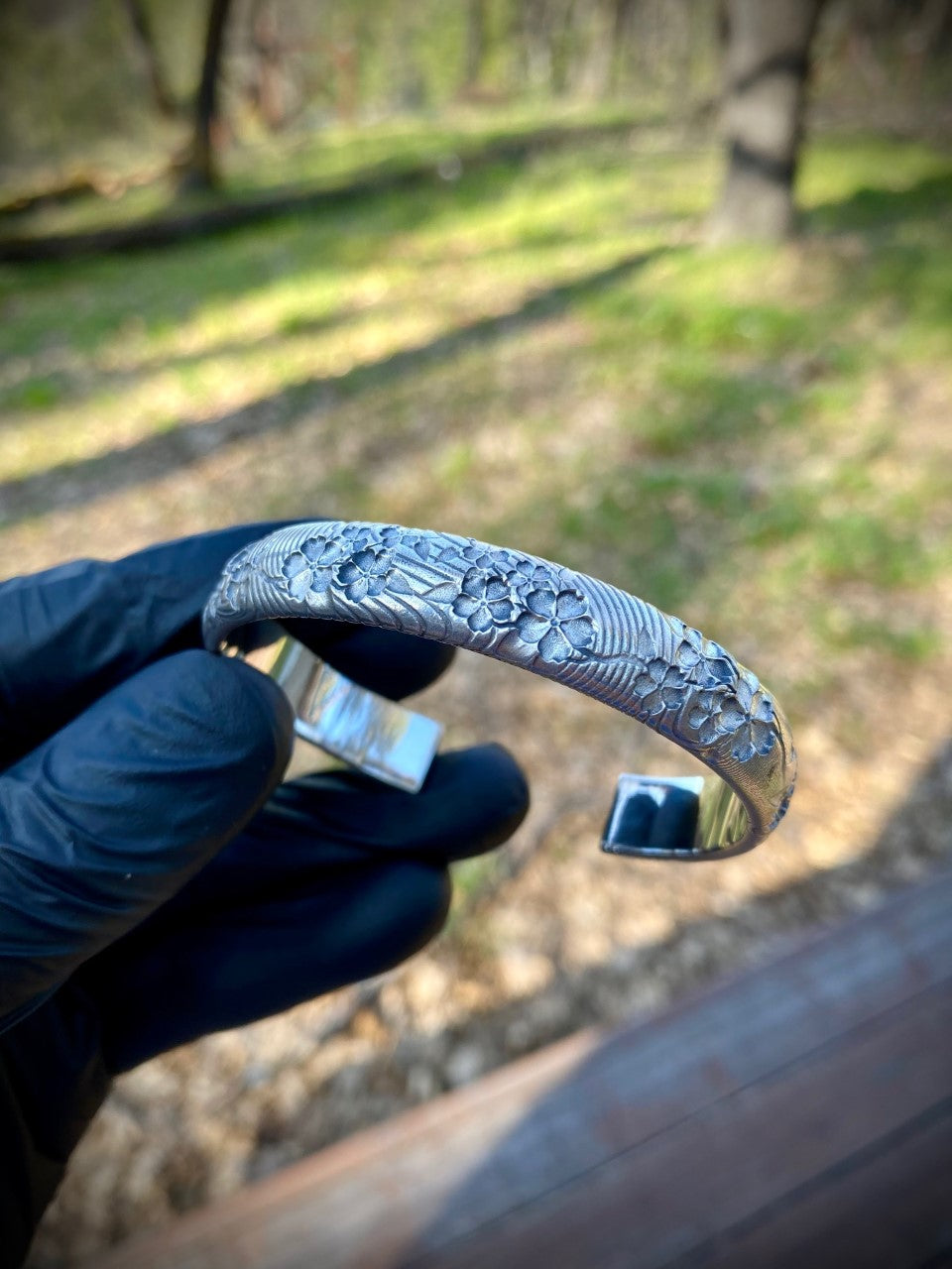 Cherry Blossom Cuff Sterling