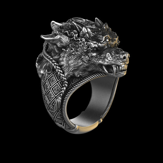 Wolf Shaman Mega Sterling Silver