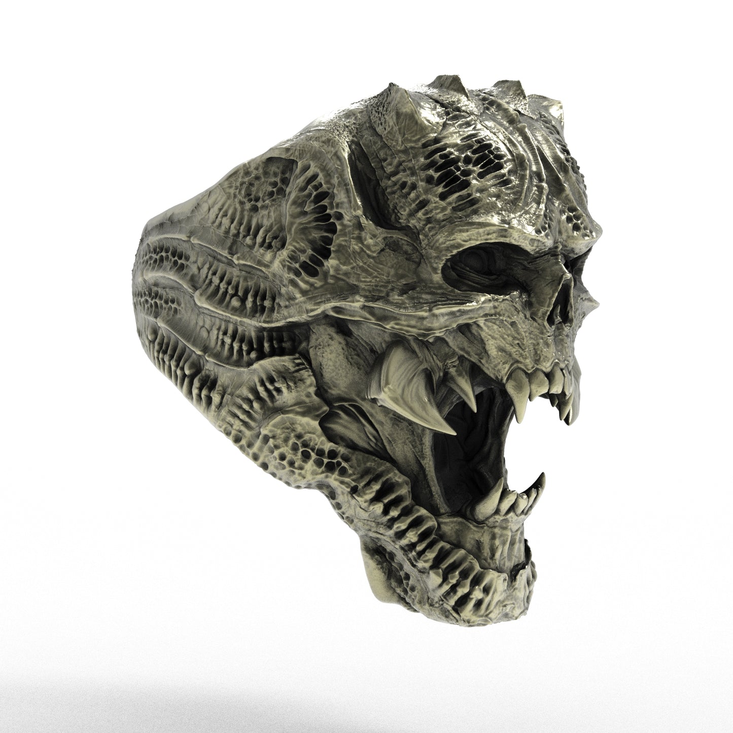 Brass Banshee Omen Ring