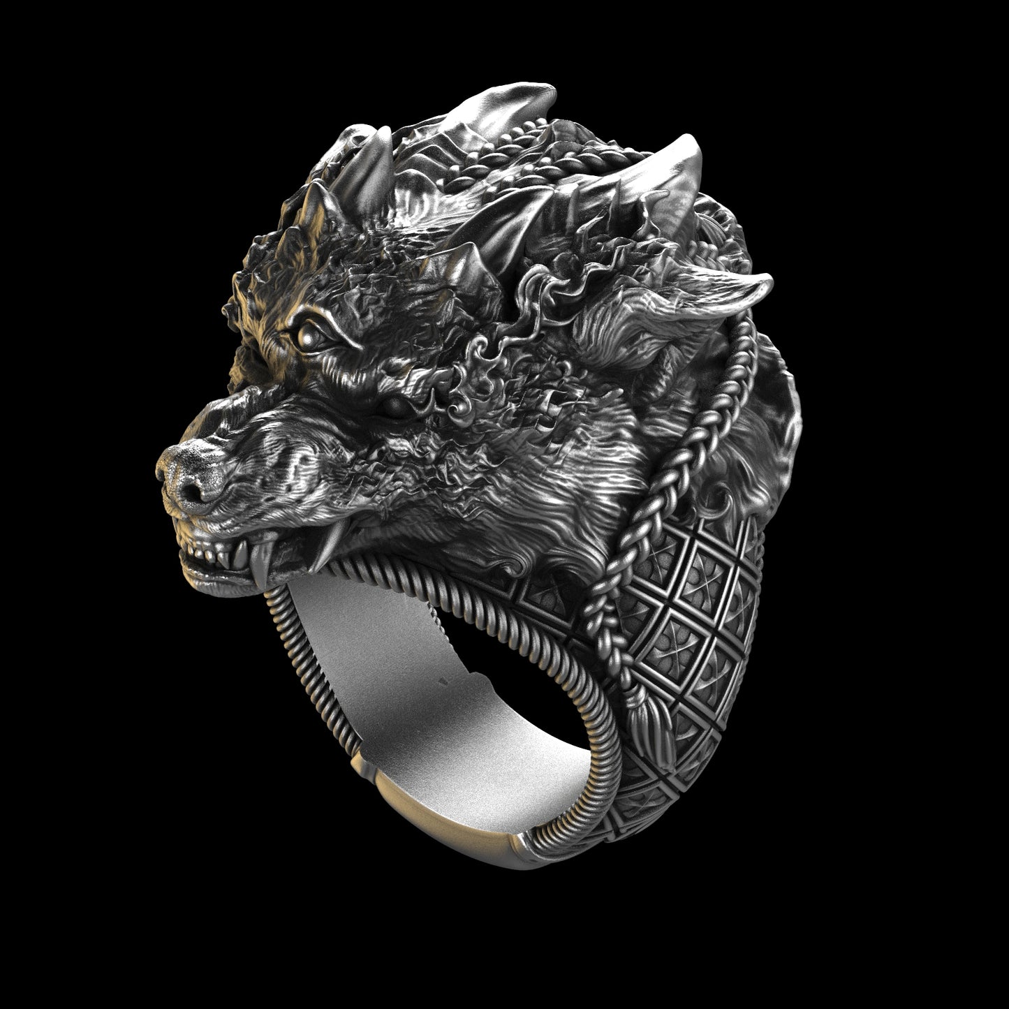 Wolf Shaman Mega Sterling Silver