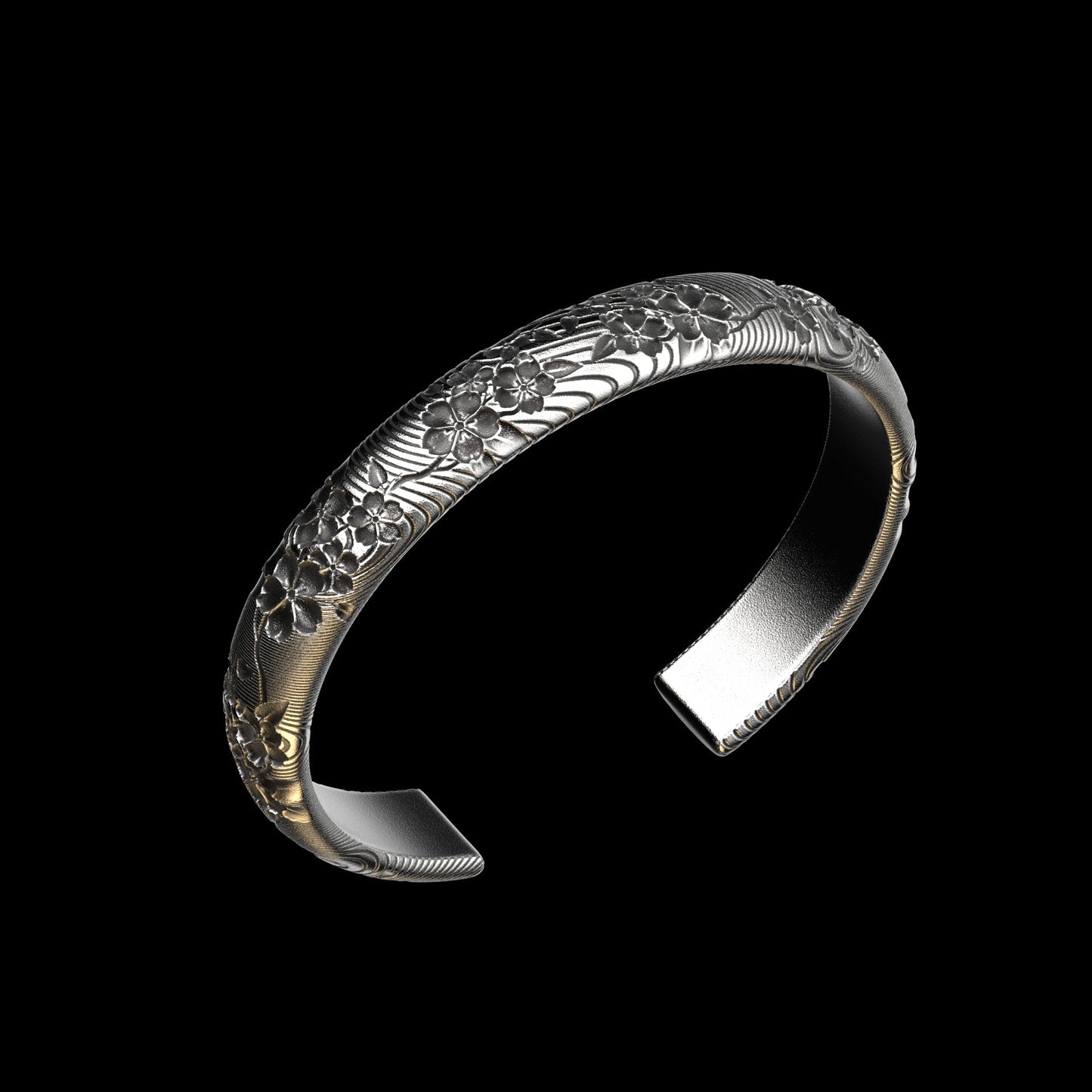 Cherry Blossom Cuff Sterling