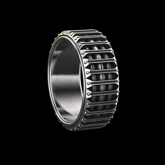 Bracketed Band Sterling Silver