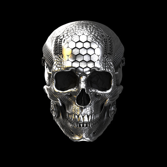Anillo TechSkull.1 de plata de ley
