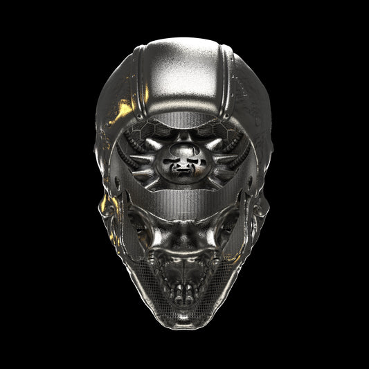 Anillo TechSkull.1 de plata de ley