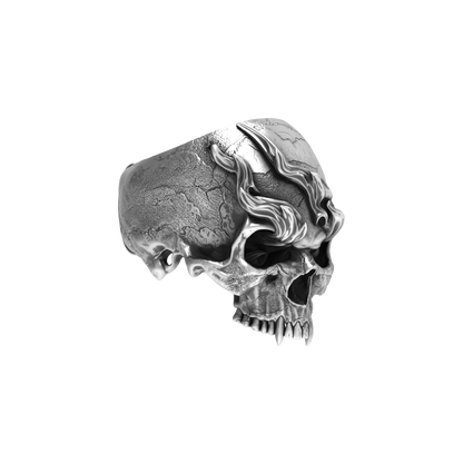 Smoking Skull Ring | Silver