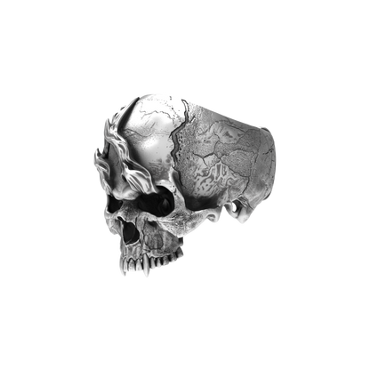 Smoking Skull Ring | Silver