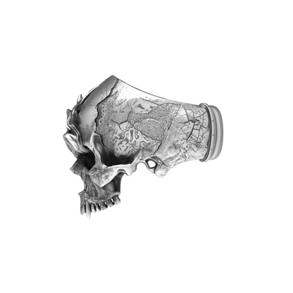 Smoking Skull Ring | Silver