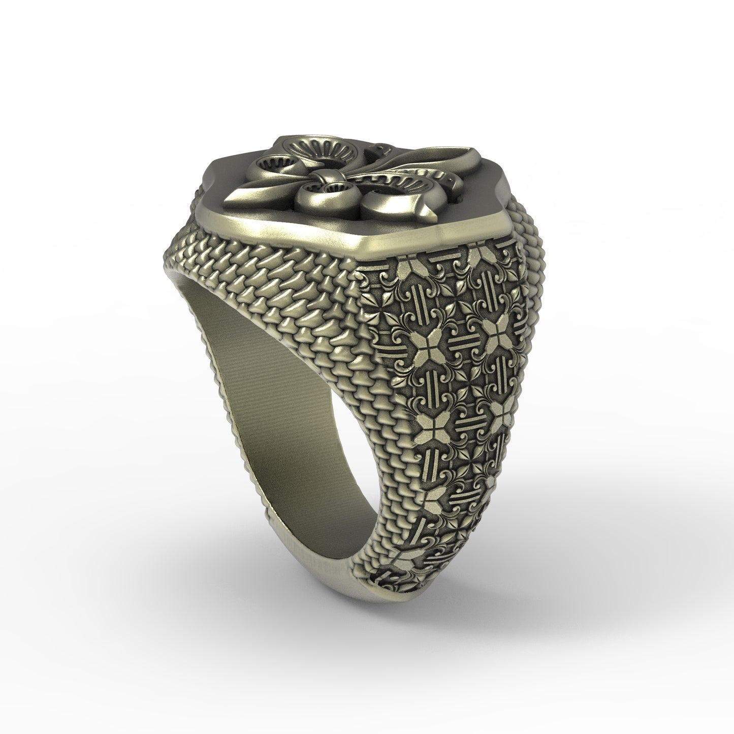 Fleur De Lis Ring Brass