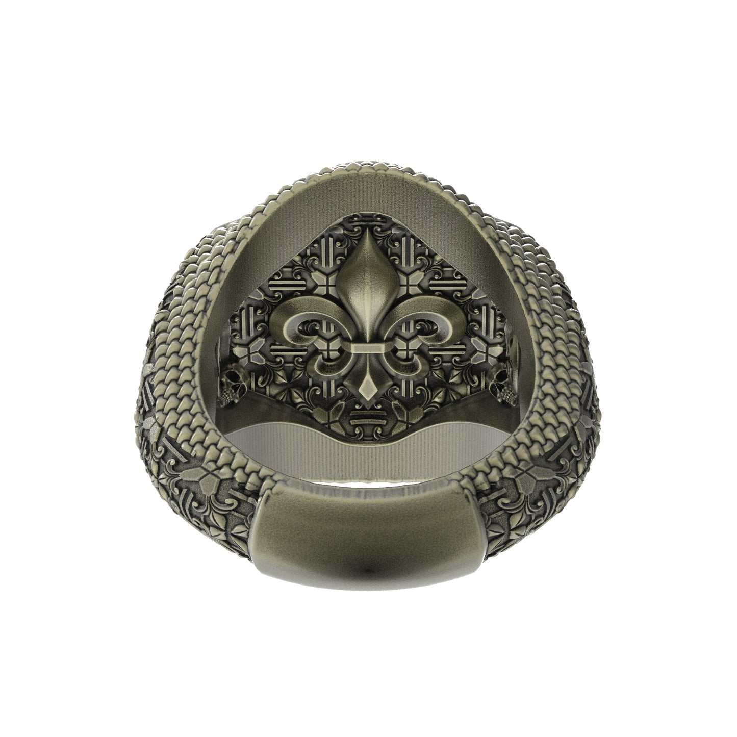 Fleur De Lis Ring Brass