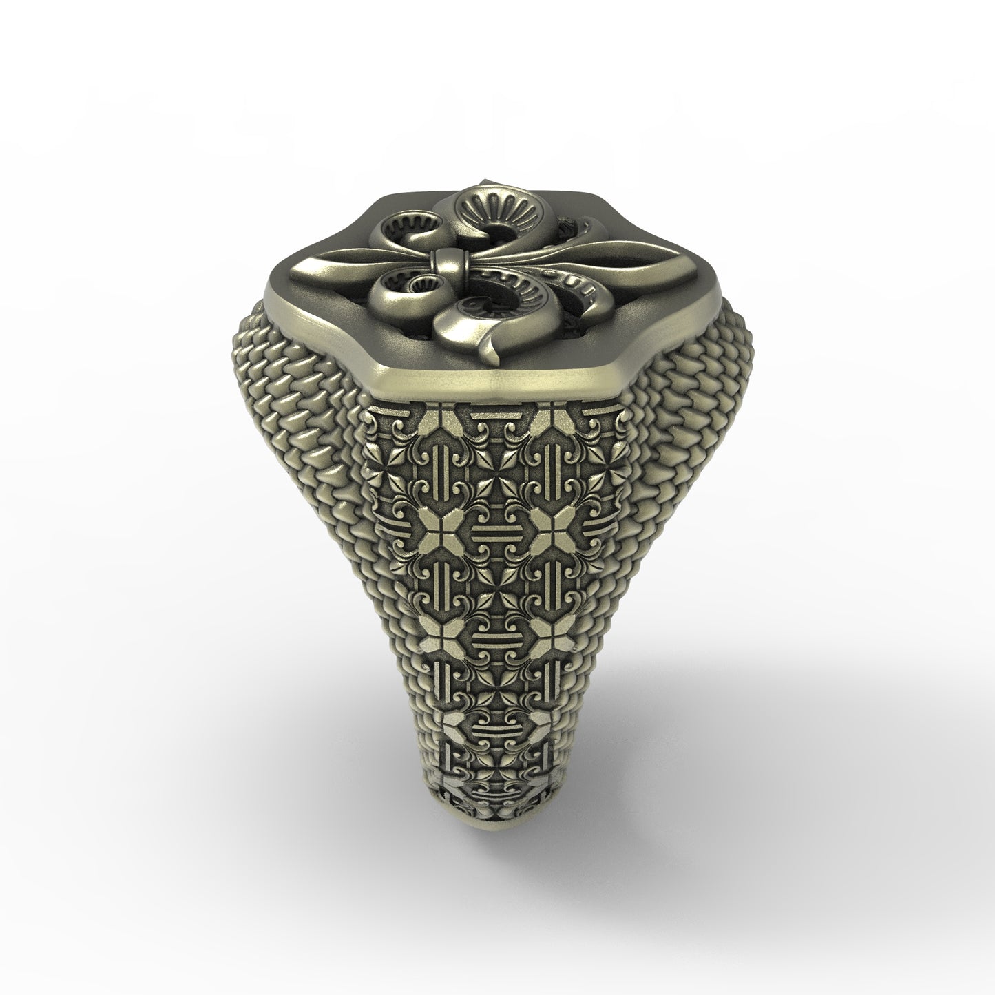 Fleur De Lis Ring Brass
