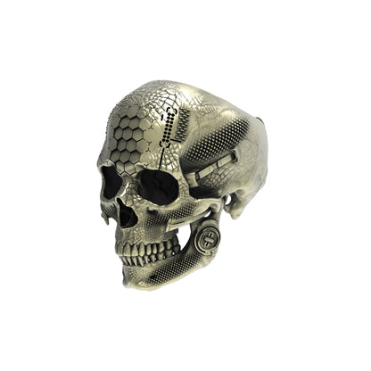 Brass TechSkull.1 Ring