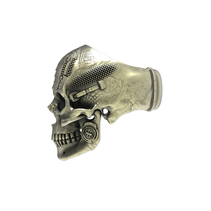 Brass TechSkull.1 Ring