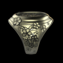 Load image into Gallery viewer, Brass Sakura Signet Ring