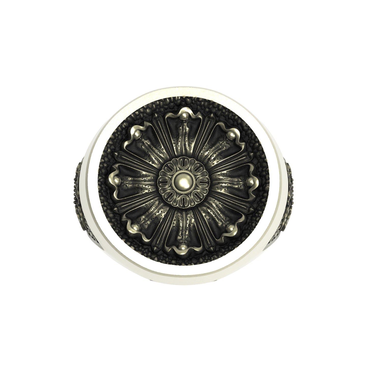 Sello ornamental de bronce