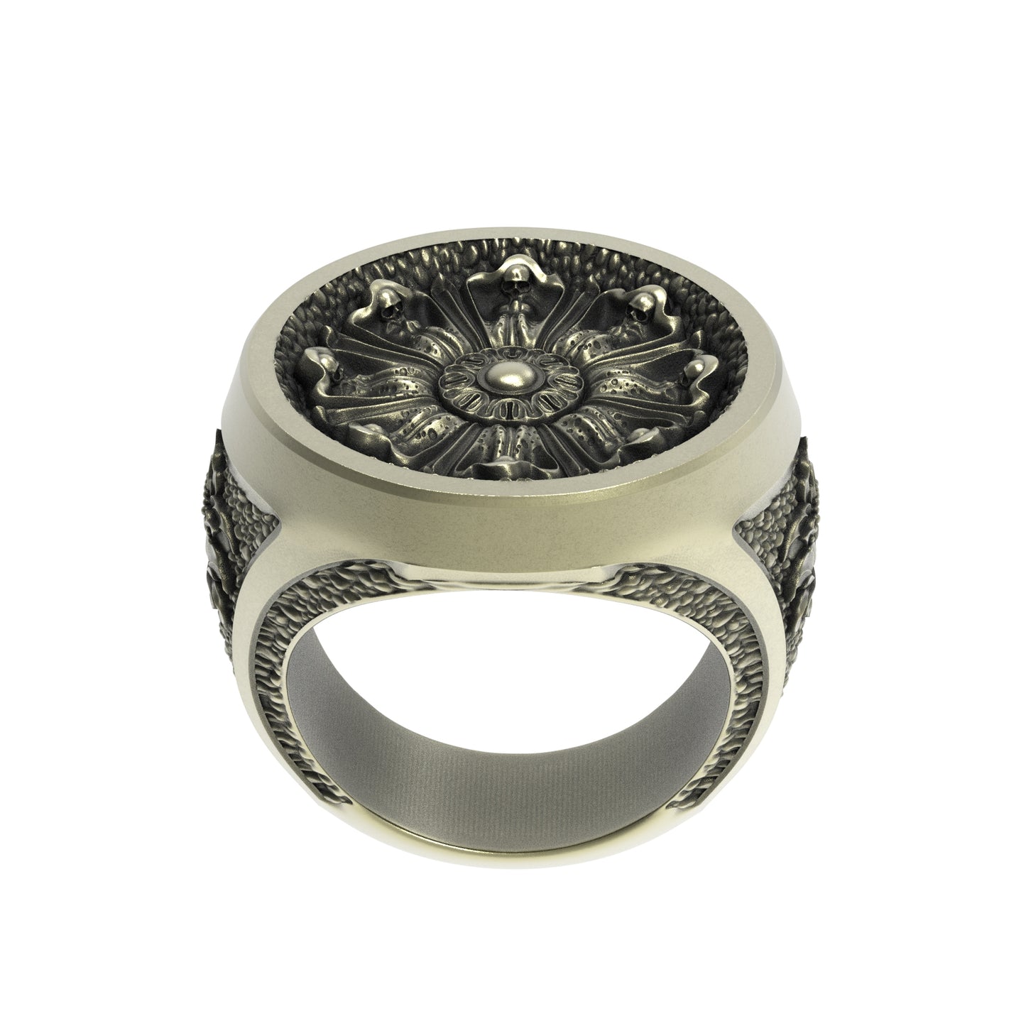 Sello ornamental de bronce
