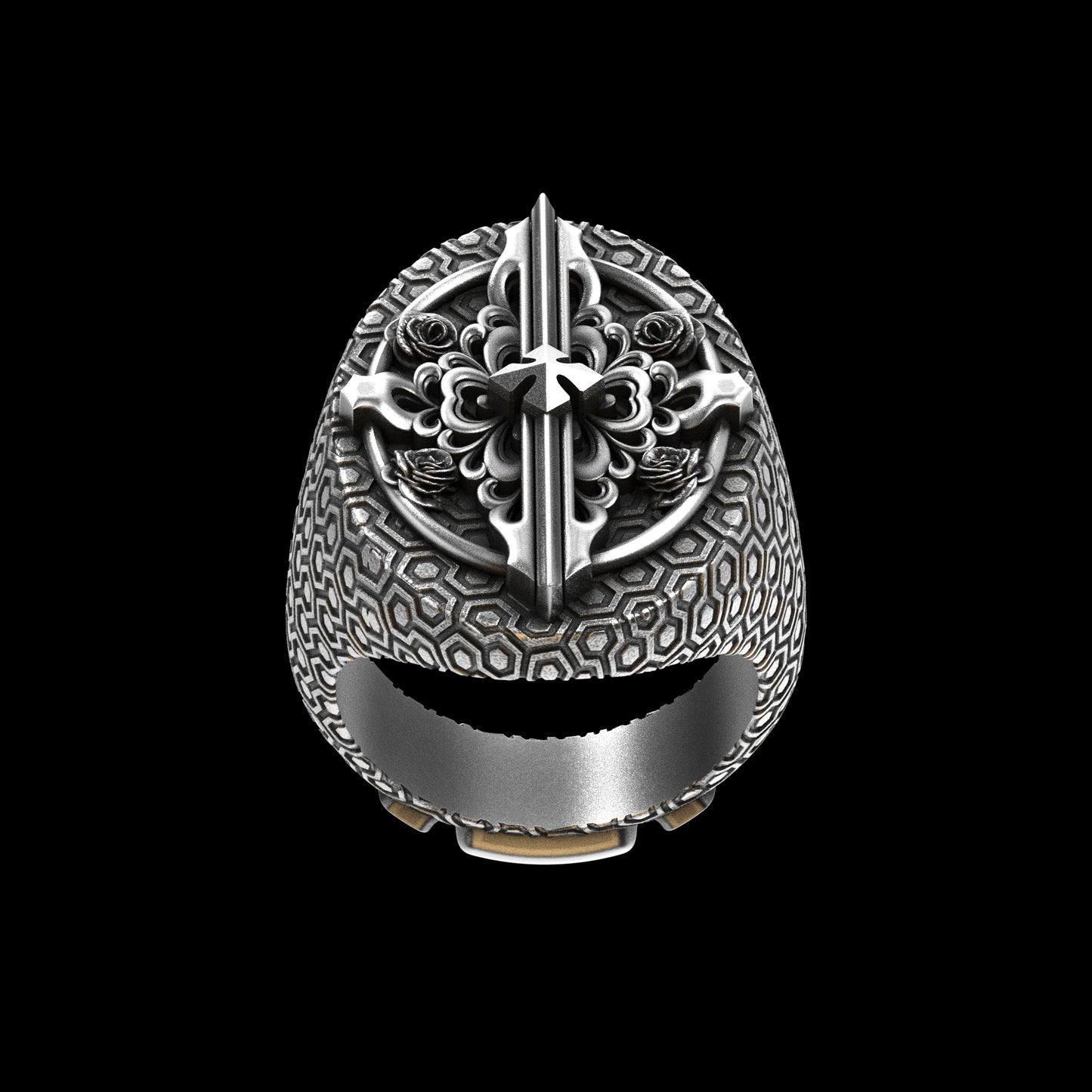 Plata de ley rosa gótica