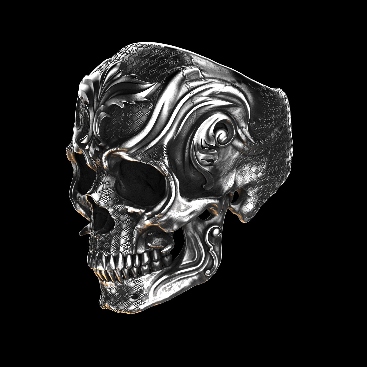 Sentinel Skull Ring Sterling Silver