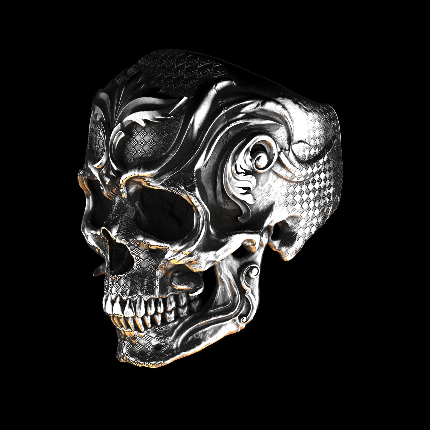 Sentinel Skull Ring Sterling Silver