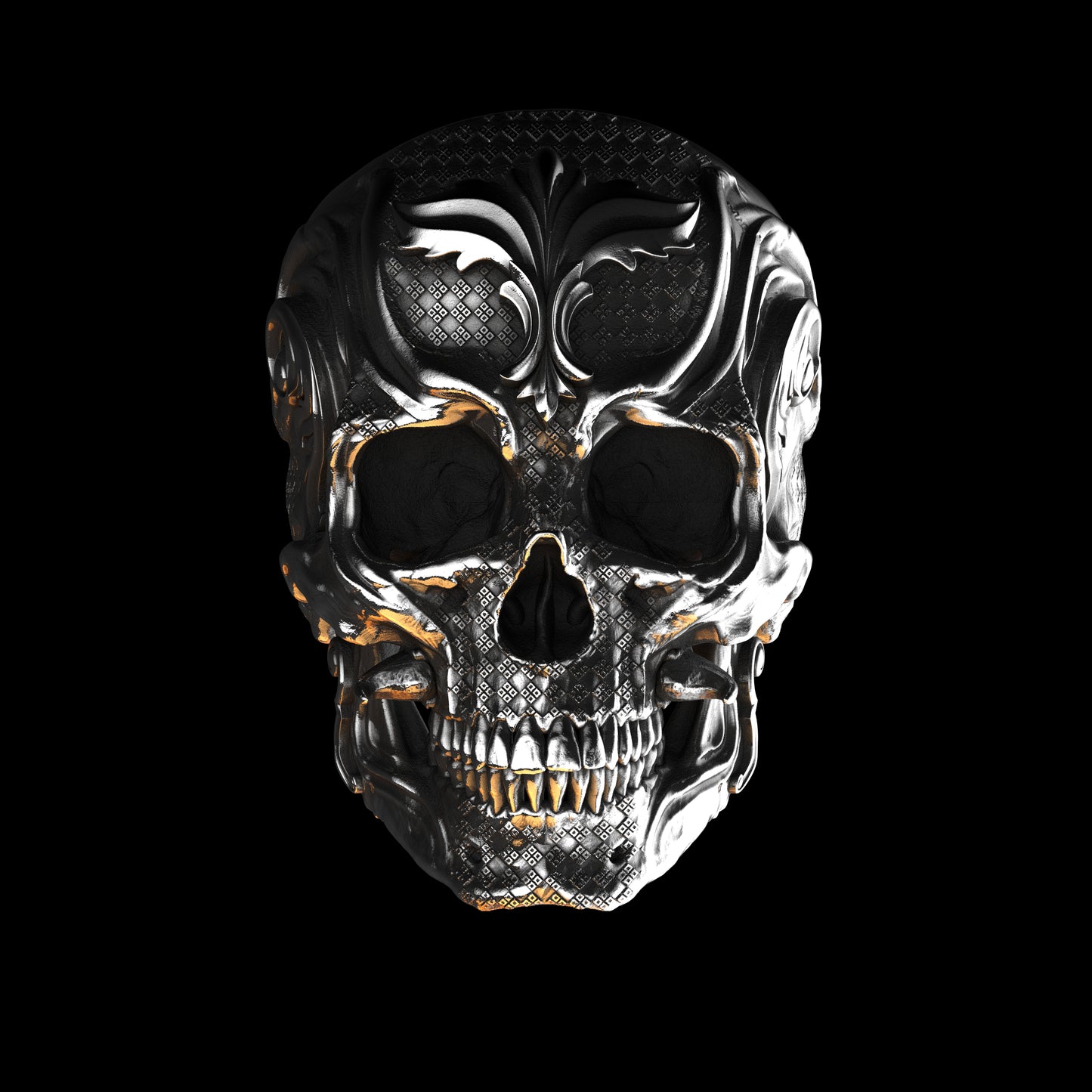 Sentinel Skull Ring Sterling Silver