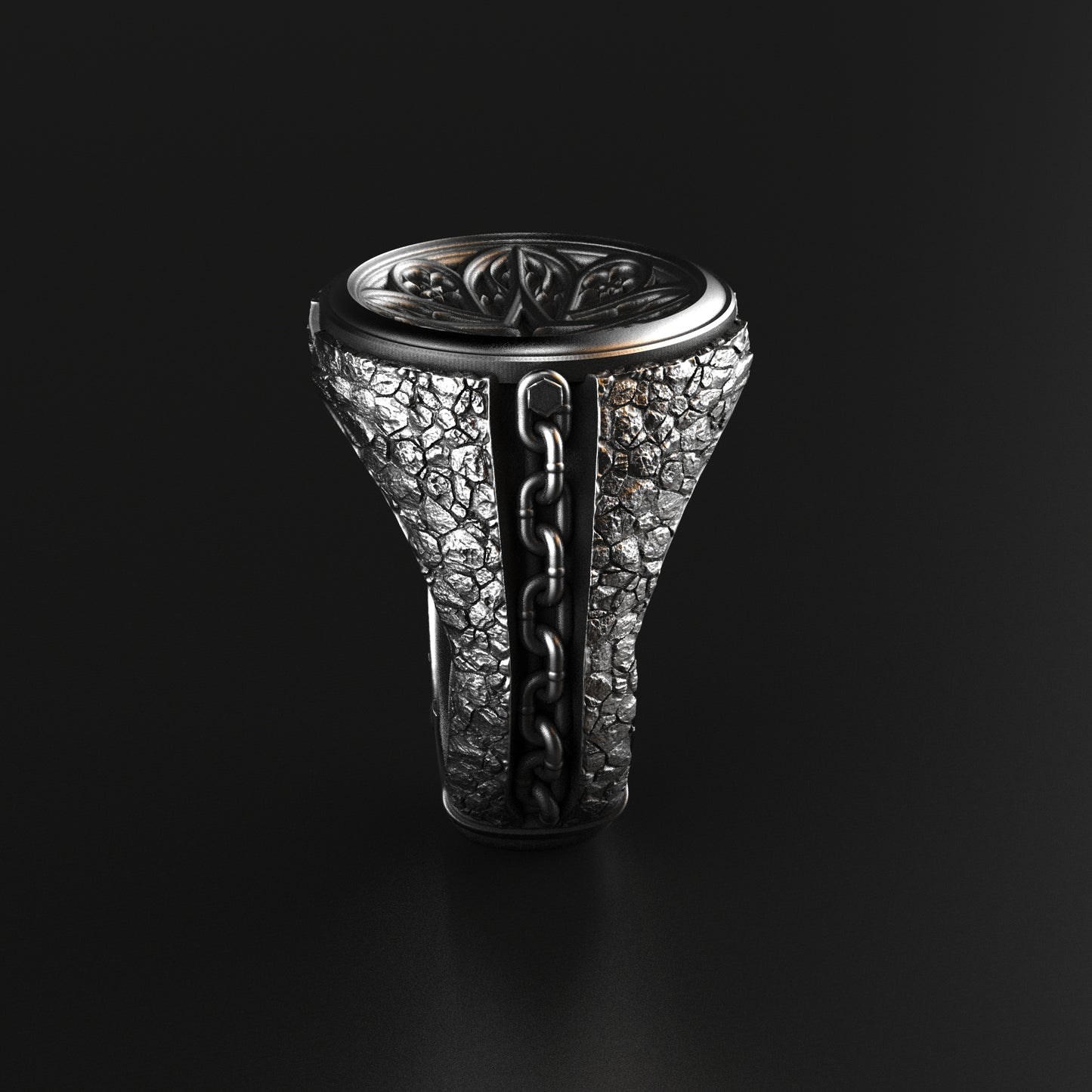 Tracery Signet Ring Sterling Silver