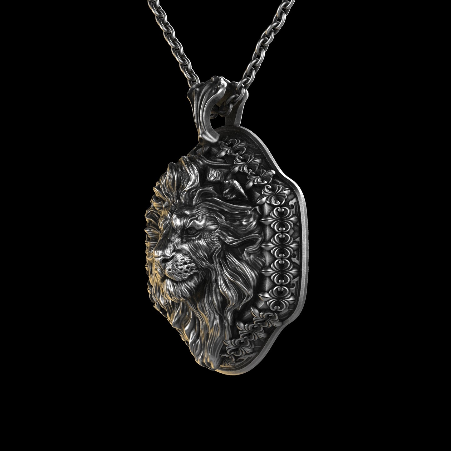 Sovereign Lion Pendant Sterling Silver