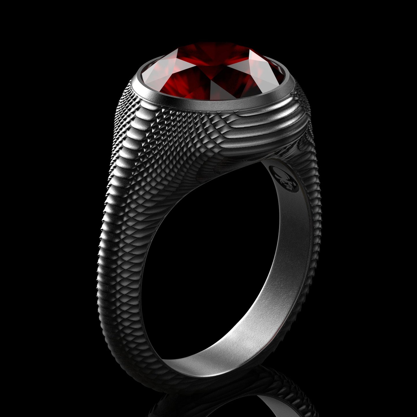 Serpentine Gem Signet Ring
