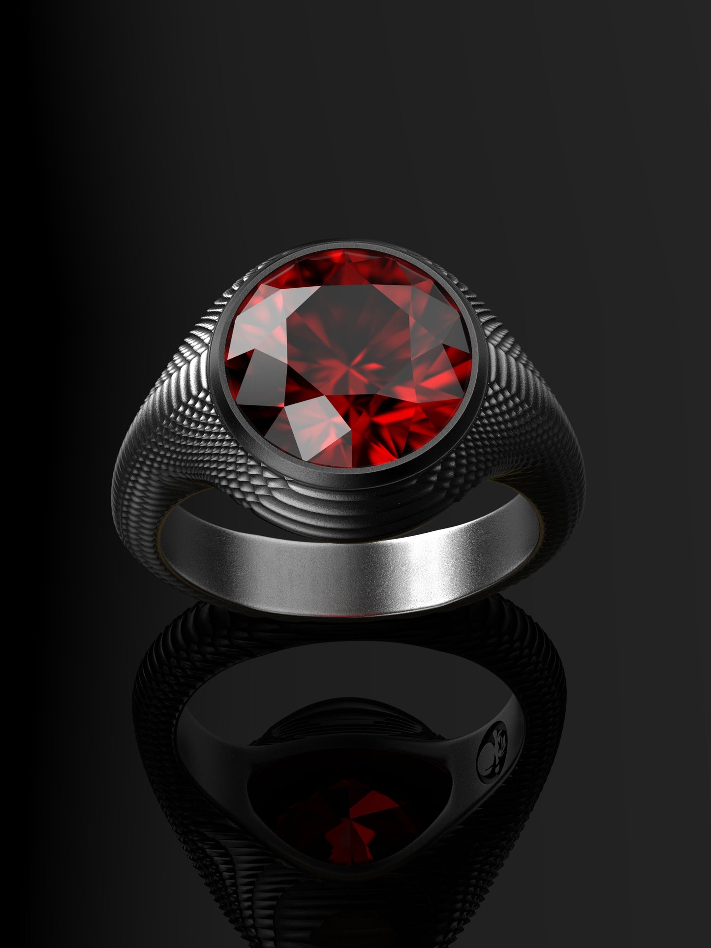Serpentine Gem Signet Ring