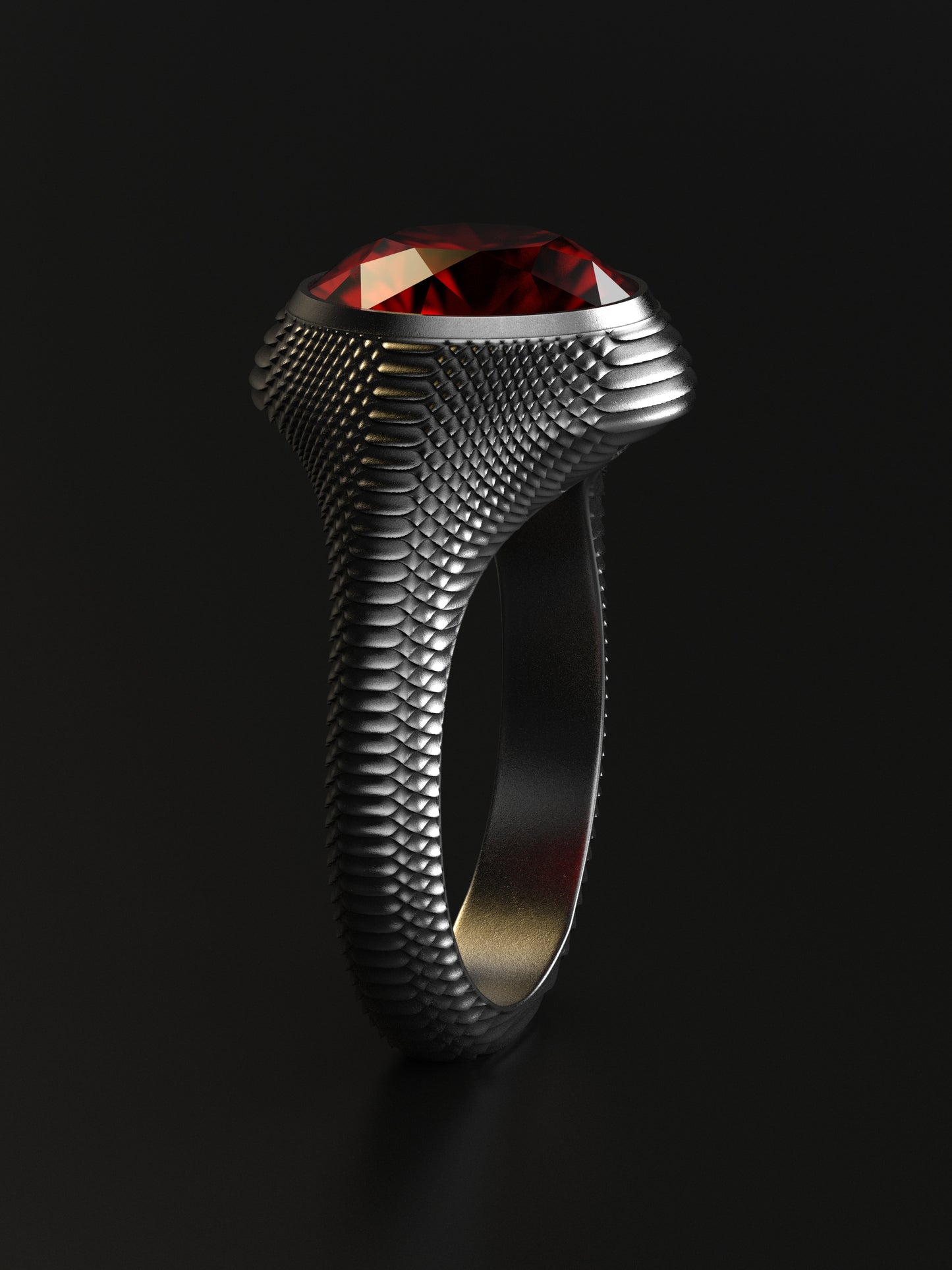 Serpentine Gem Signet Ring