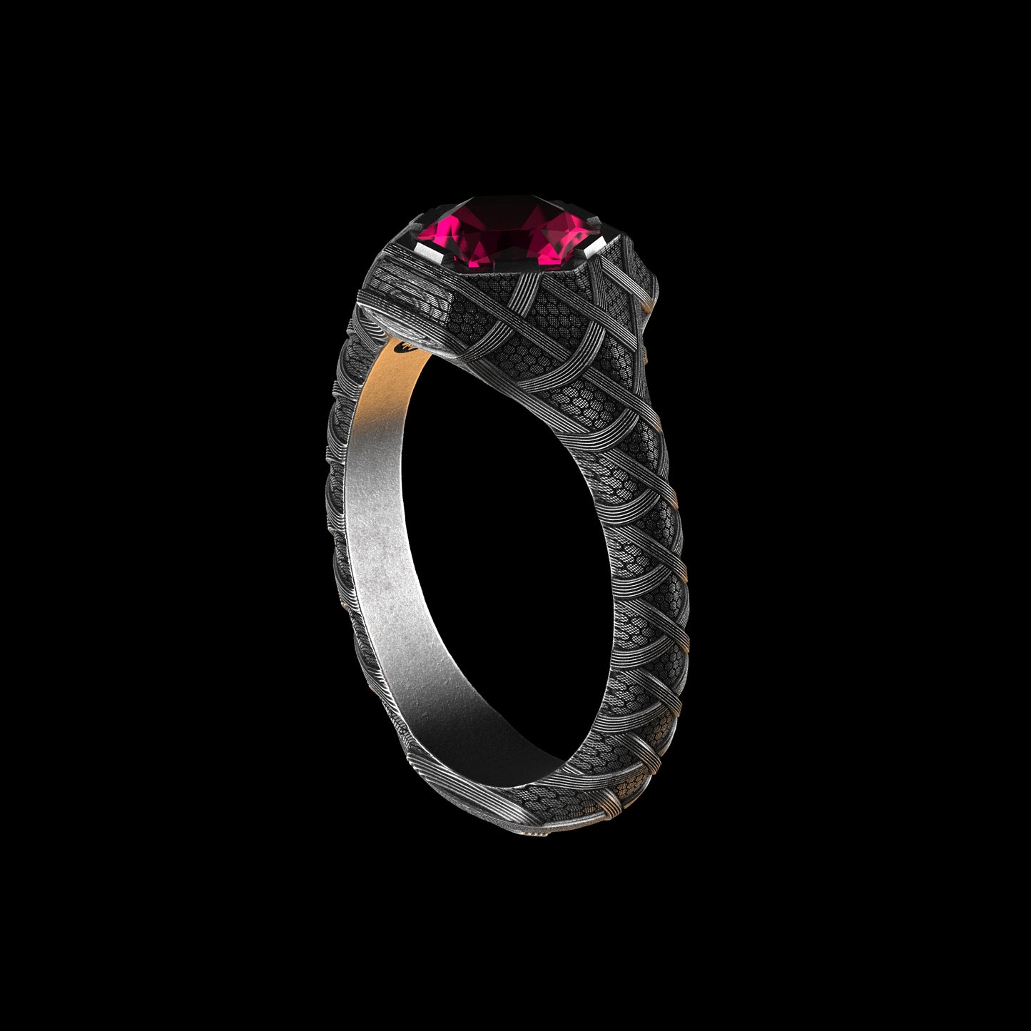 Hexagon Signet.4 Ring
