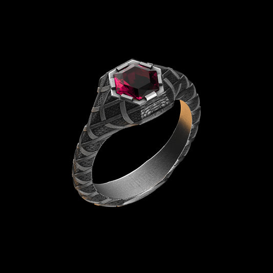 Hexagon Signet.4 Ring