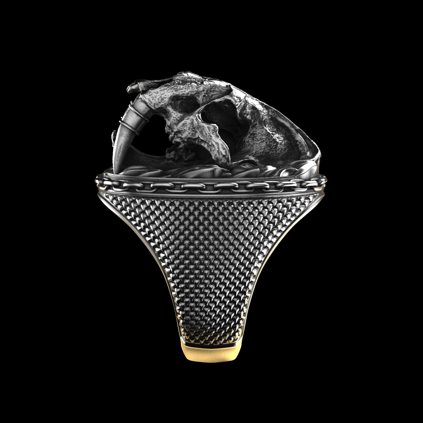 Saber Tooth Skull Ring