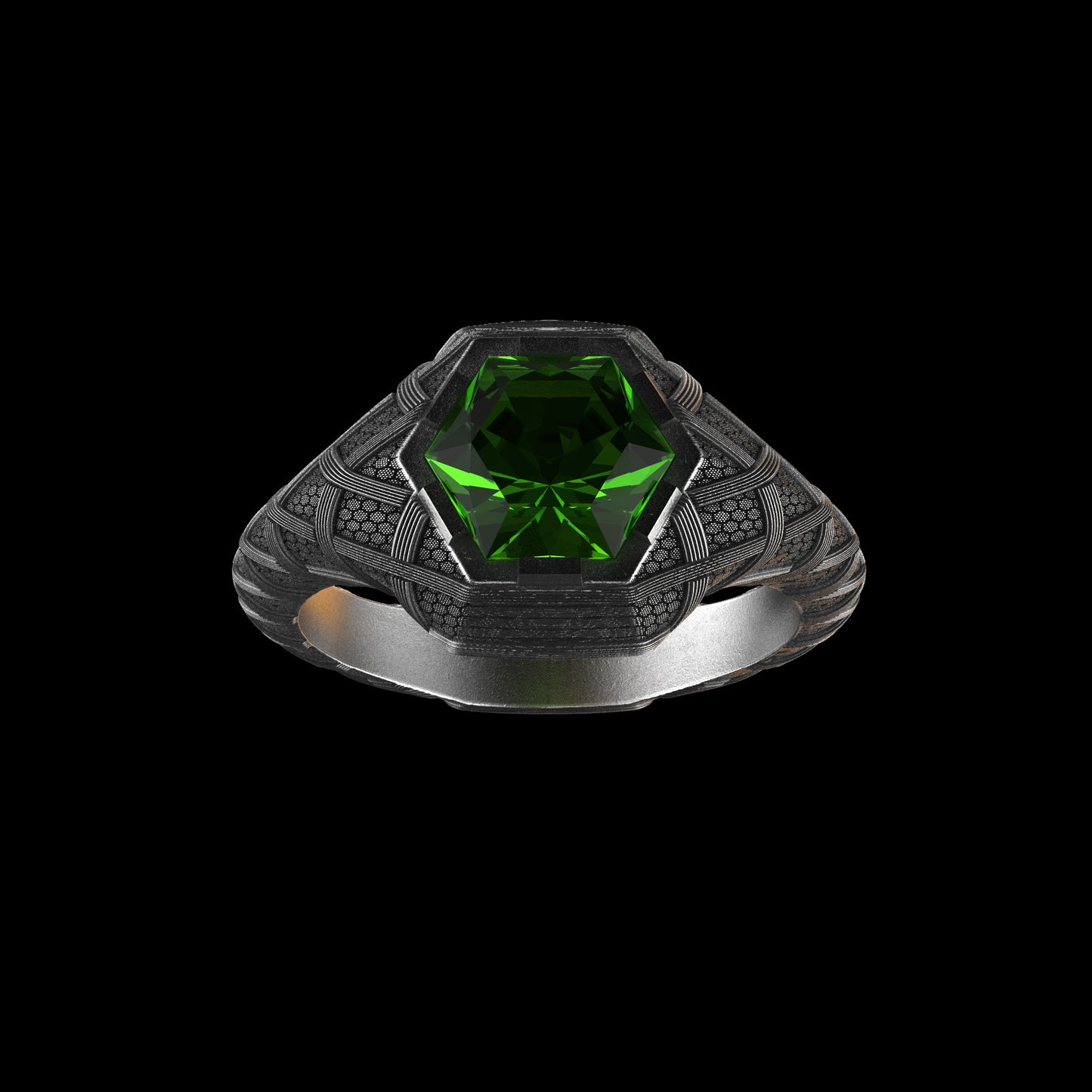 Hexagon Signet.4 Ring