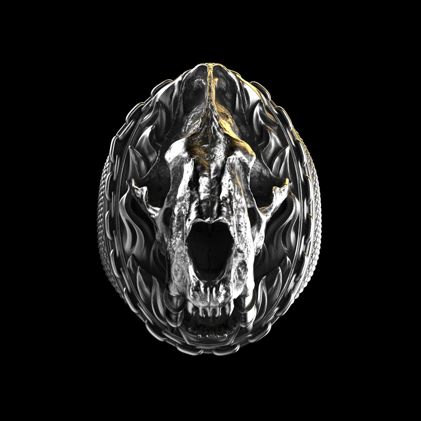 Saber Tooth Skull Ring