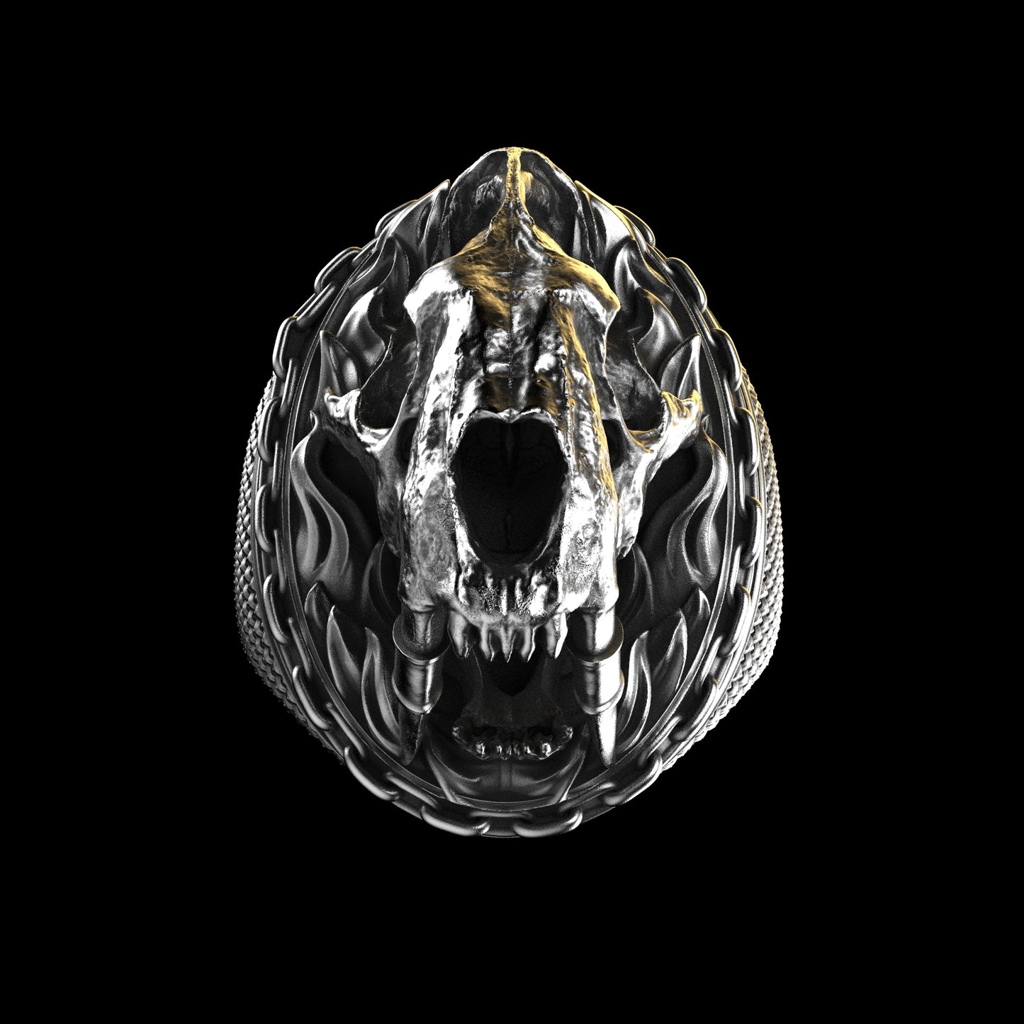 Saber Tooth Skull Ring