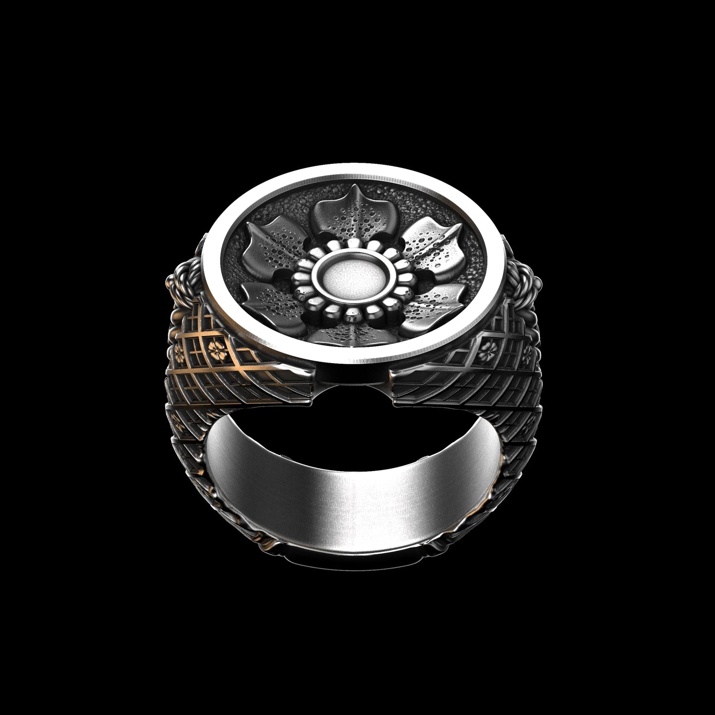 Lattice Signet Sterling Silver