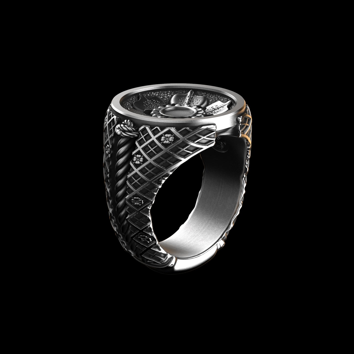 Lattice Signet Sterling Silver