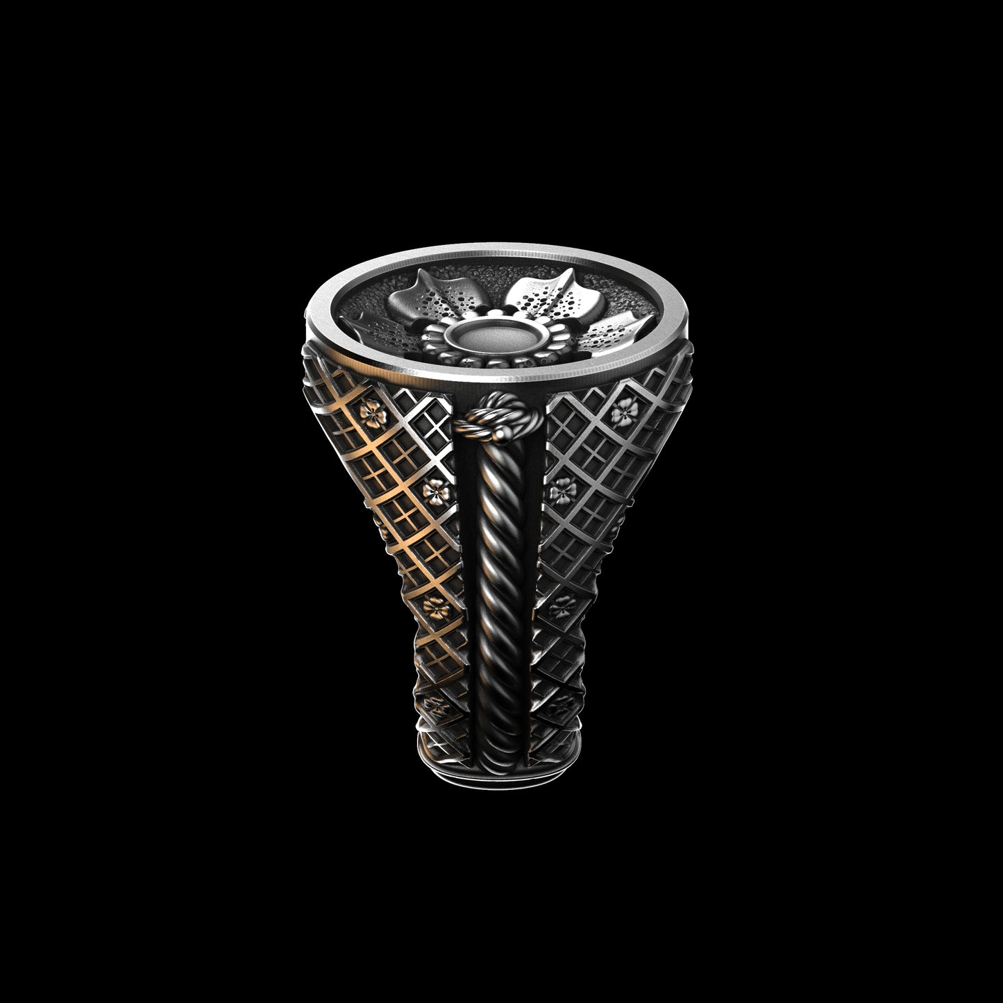 Lattice Signet Sterling Silver