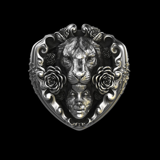 Floral Tigress Ring Sterling Silver