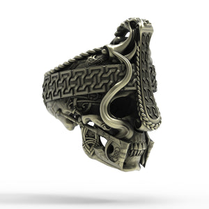 Brass Nordic ViKing Skull Ring