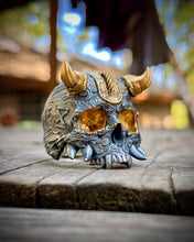 Load image into Gallery viewer, VIP Horned Oni Skull Ring