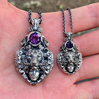 Floral Tigress Gemstone Pendants