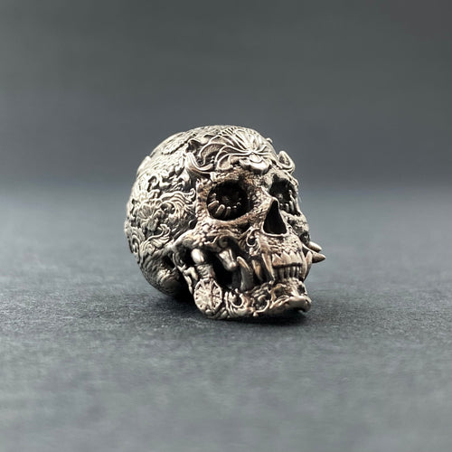 Lanyard Bead Oni Skull