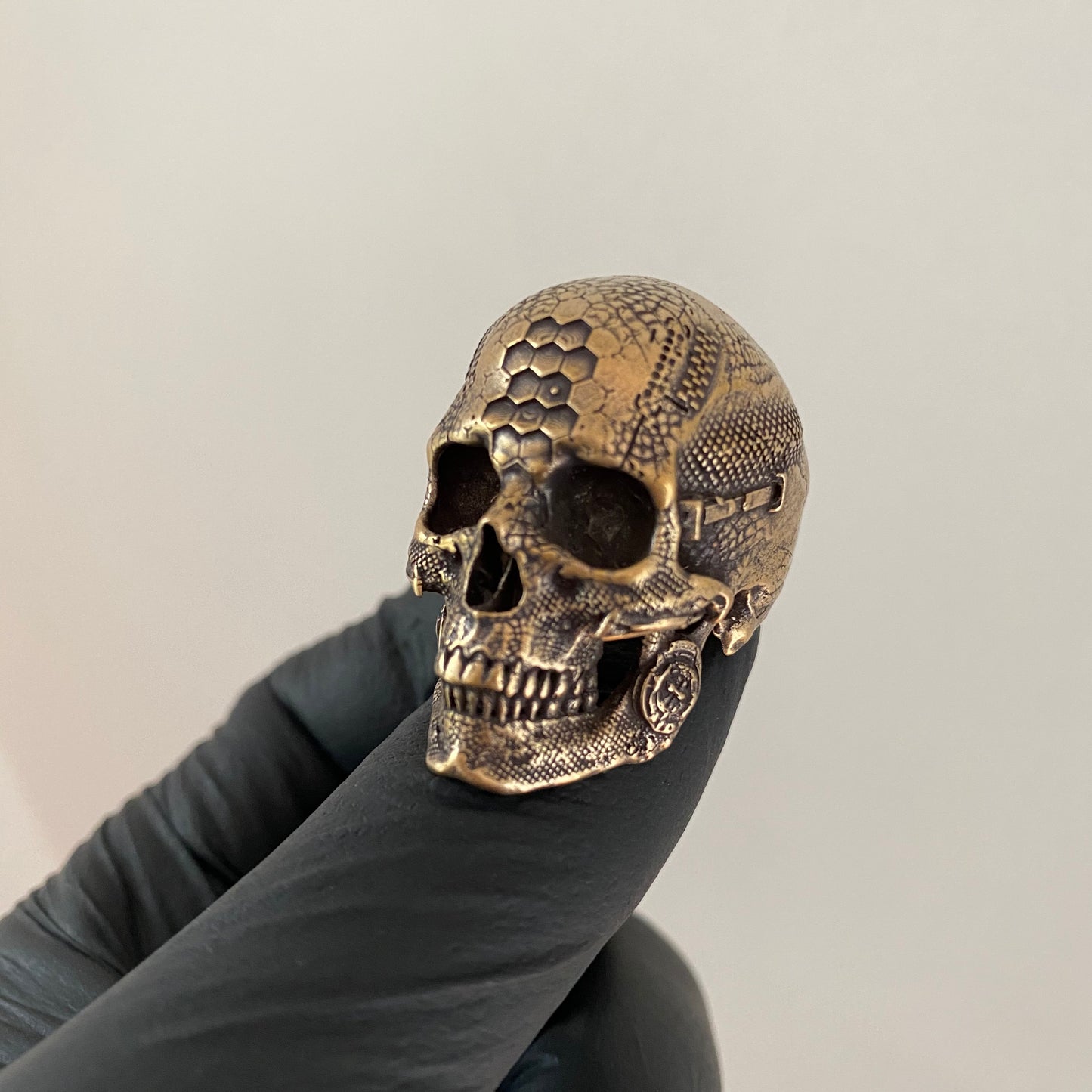 Brass TechSkull.1 Ring