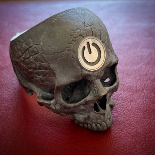 Blackened 2tone Tech Skull.2 Power Skull